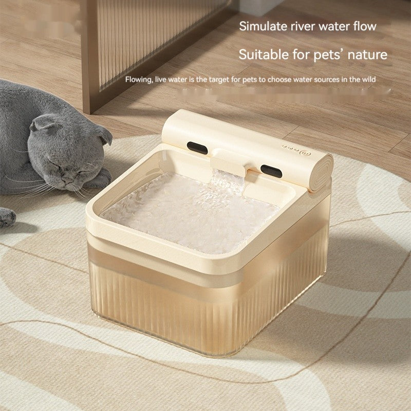 Plastic Pet Smart Water Dispenser Good-looking Triple Filter Drinking Bowl