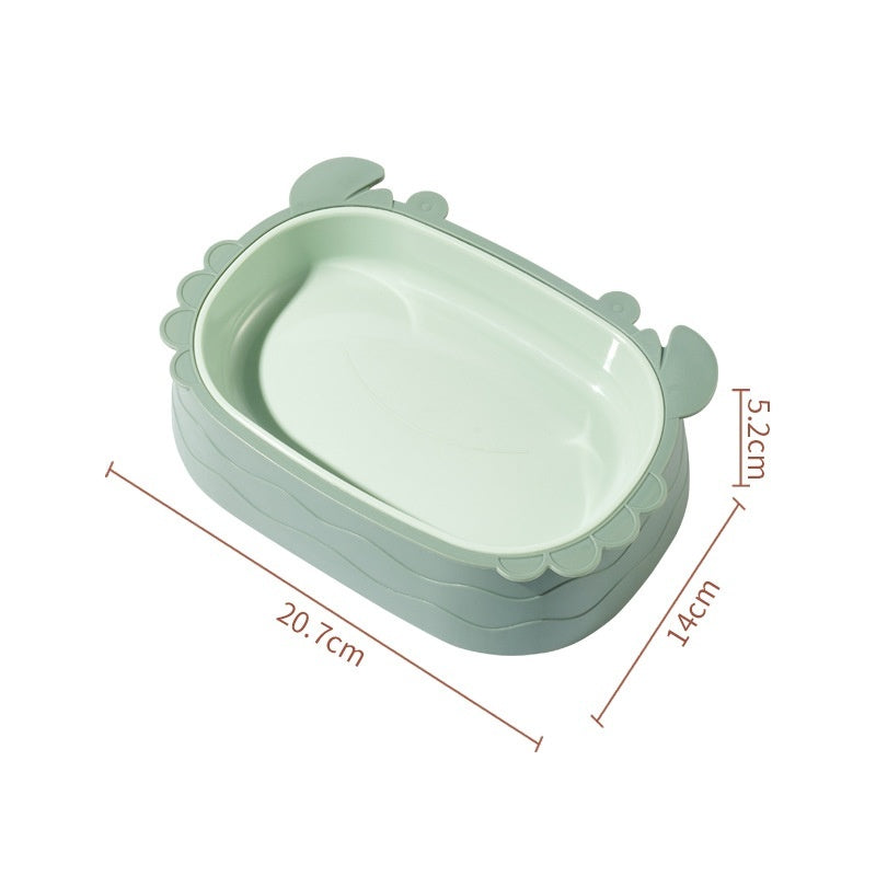 Pet Cat Bowl Crab Shape Slow Feeding Bowl Removable Pet Double