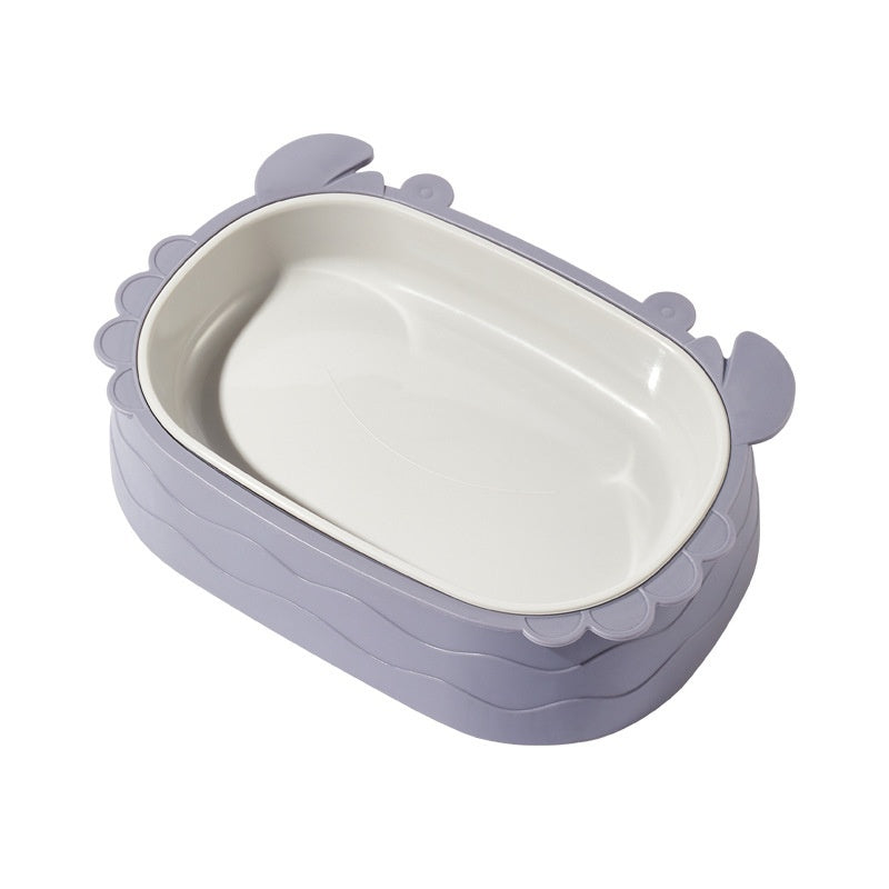 Pet Cat Bowl Crab Shape Slow Feeding Bowl Removable Pet Double