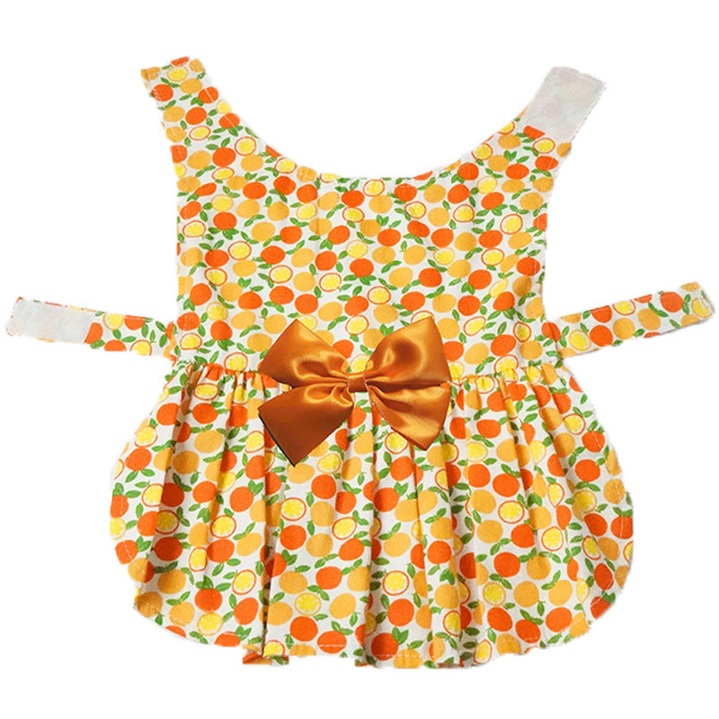 New Pet Clothes Bow Floral Skirt